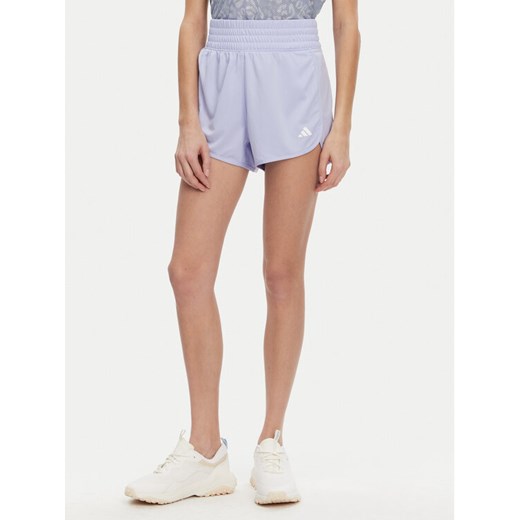 adidas Szorty sportowe Pacer Essentials JC9582 Fioletowy Regular Fit ze sklepu MODIVO w kategorii Szorty - zdjęcie 182687812