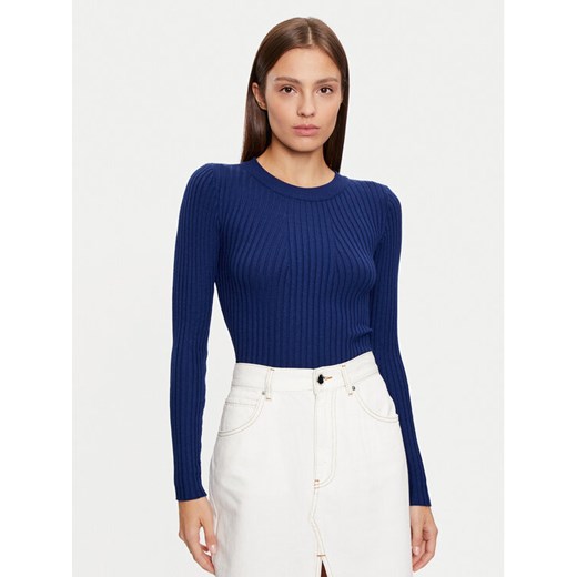 Pieces Sweter Crista 17115047 Granatowy Slim Fit ze sklepu MODIVO w kategorii Swetry damskie - zdjęcie 182688011