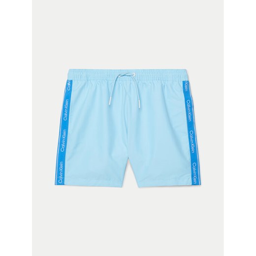 Calvin Klein Swimwear Szorty kąpielowe KV0KV00042 Błękitny Regular Fit ze sklepu MODIVO w kategorii Kąpielówki chłopięce - zdjęcie 182688043