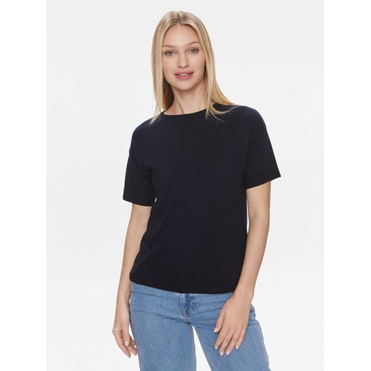 United Colors Of Benetton T-Shirt 103CD102M Granatowy Regular Fit ze sklepu MODIVO w kategorii Bluzki damskie - zdjęcie 182688090