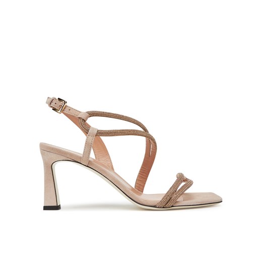 Pollini Sandały SA16037C0MTA0122 Beżowy ze sklepu MODIVO w kategorii Sandały damskie - zdjęcie 182688153