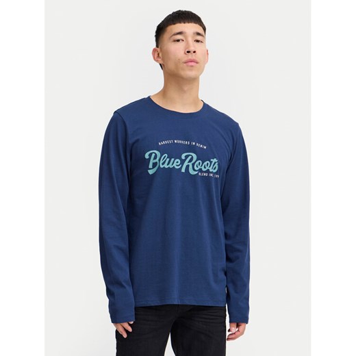 Blend Longsleeve 20717825 Granatowy Regular Fit ze sklepu MODIVO w kategorii T-shirty męskie - zdjęcie 182688162