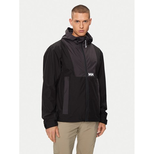 Helly Hansen Kurtka przeciwdeszczowa Rig Rain Jacket 54096 Czarny Regular Fit ze sklepu MODIVO w kategorii Kurtki męskie - zdjęcie 182688232