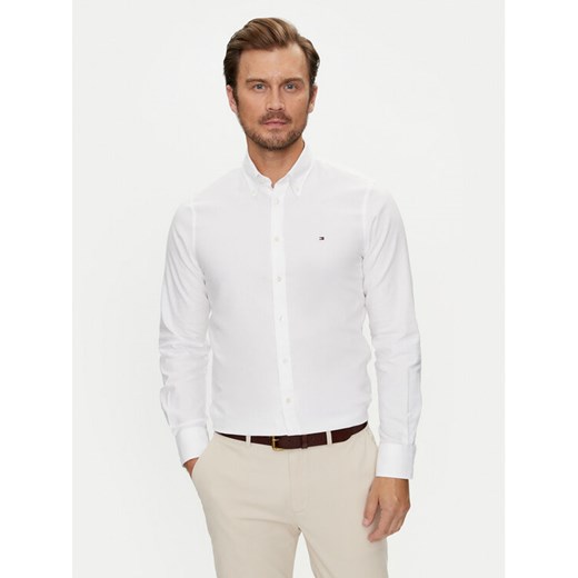 Tommy Hilfiger Koszula MW0MW36369 Biały Slim Fit ze sklepu MODIVO w kategorii Koszule męskie - zdjęcie 182688251