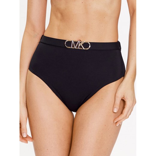 MICHAEL Michael Kors Dół od bikini Solid High Waist MM1N025 Czarny ze sklepu MODIVO w kategorii Stroje kąpielowe - zdjęcie 182688302