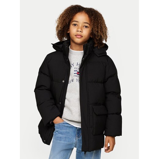 Tommy Hilfiger Kurtka puchowa KB0KB09401 Czarny Regular Fit ze sklepu MODIVO w kategorii Kurtki chłopięce - zdjęcie 182688360