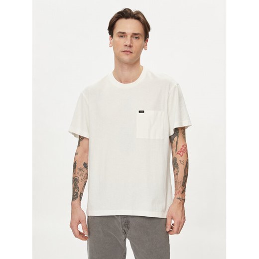 Lee T-Shirt 112342986 Écru Regular Fit ze sklepu MODIVO w kategorii T-shirty męskie - zdjęcie 182688384