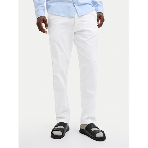Jack&Jones Spodnie materiałowe Kane 12274977 Biały Relaxed Fit ze sklepu MODIVO w kategorii Spodnie męskie - zdjęcie 182688430