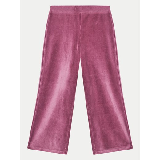 United Colors Of Benetton Spodnie materiałowe 4DZBGF01E Fioletowy Wide Leg ze sklepu MODIVO w kategorii Spodnie dziewczęce - zdjęcie 182688724