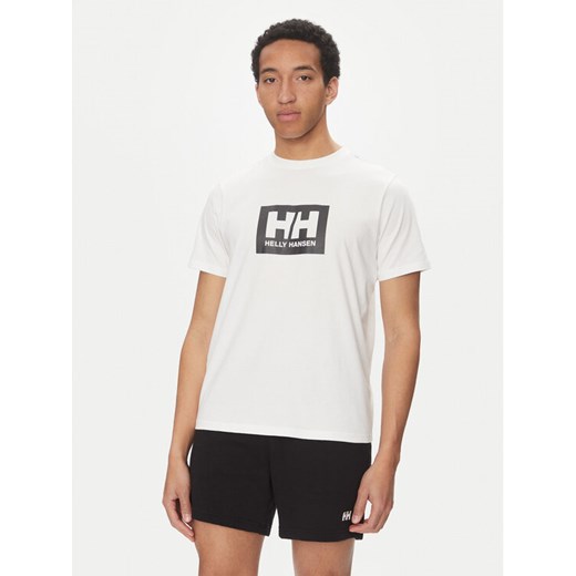 Helly Hansen T-Shirt Box 54597 Biały Regular Fit ze sklepu MODIVO w kategorii T-shirty męskie - zdjęcie 182688784