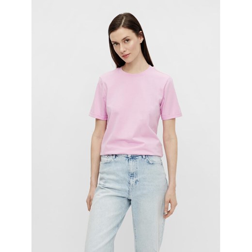 Pieces T-Shirt Ria 17086970 Różowy Regular Fit ze sklepu MODIVO w kategorii Bluzki damskie - zdjęcie 182688804