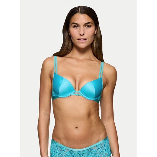 Triumph Biustonosz push-up Crazy Stupid Love 10222374 Niebieski ze sklepu MODIVO w kategorii Biustonosze - zdjęcie 182688853