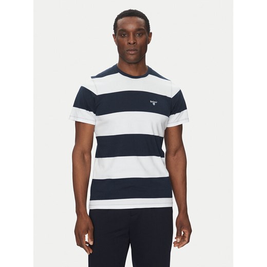 Barbour T-Shirt Whalton MTS1255NY91 Granatowy Tailored Fit ze sklepu MODIVO w kategorii T-shirty męskie - zdjęcie 182688922