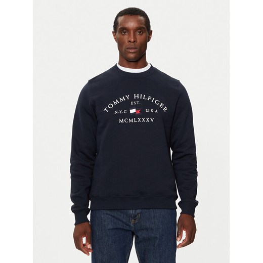 Tommy Hilfiger Bluza MW0MW35526 Granatowy Regular Fit ze sklepu MODIVO w kategorii Bluzy męskie - zdjęcie 182688954