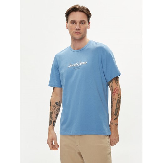 Jack&Jones T-Shirt Henry 12248600 Niebieski Standard Fit S MODIVO