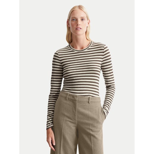 Marc O'Polo Bluzka 409 2196 52467 Beżowy Regular Fit ze sklepu MODIVO w kategorii Bluzki damskie - zdjęcie 182689040