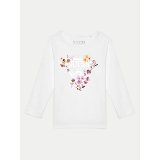 Guess Bluzka K4BI00 J1314 Biały Regular Fit ze sklepu MODIVO w kategorii Bluzki dziewczęce - zdjęcie 182689042