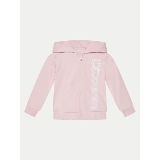 Guess Bluza K5RQ02 KA6R4 Różowy Regular Fit ze sklepu MODIVO w kategorii Bluzy dziewczęce - zdjęcie 182689051