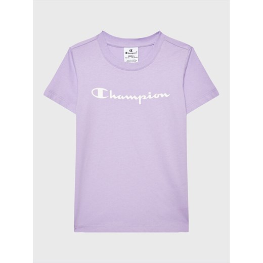 Champion T-Shirt 404541 Fioletowy Regular Fit ze sklepu MODIVO w kategorii Bluzki dziewczęce - zdjęcie 182689062