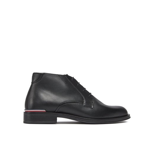 Tommy Hilfiger Trzewiki Core Rwb Hilfiger Lth L Boot FM0FM04804 Czarny ze sklepu MODIVO w kategorii Buty zimowe męskie - zdjęcie 182689100