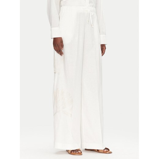 ACCESS FASHION Spodnie palazzo 53-5087-133 Biały Wide Leg ze sklepu MODIVO w kategorii Spodnie damskie - zdjęcie 182689171