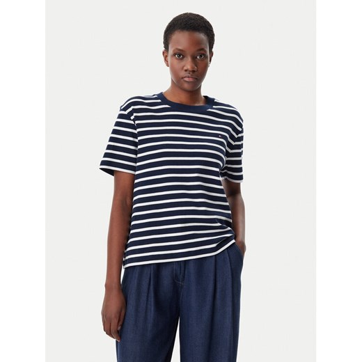 Tommy Hilfiger T-Shirt Modern Cody WW0WW46158 Granatowy Relaxed Fit ze sklepu MODIVO w kategorii Bluzki damskie - zdjęcie 182689303