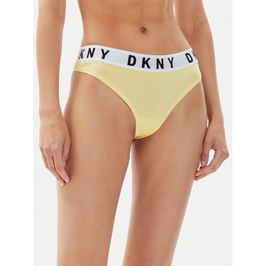 DKNY Stringi DK4529 Żółty ze sklepu MODIVO w kategorii Majtki damskie - zdjęcie 182689334