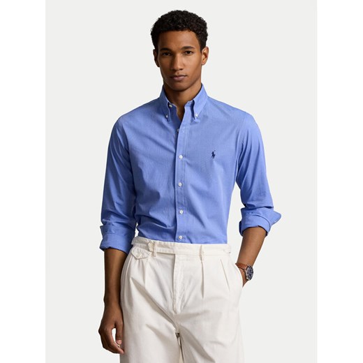 Polo Ralph Lauren Koszula 710928255003 Niebieski Custom Fit ze sklepu MODIVO w kategorii Koszule męskie - zdjęcie 182689404