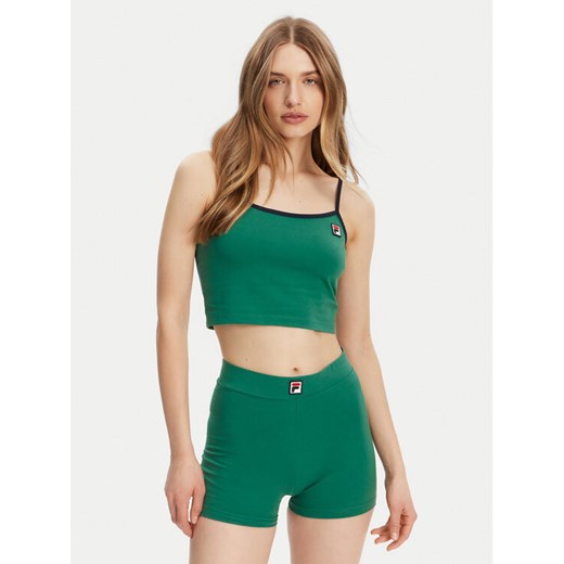 Fila Top Lissey FAW1028 Zielony Cropped Fit ze sklepu MODIVO w kategorii Bluzki damskie - zdjęcie 182689411