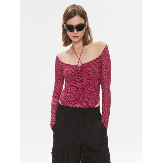 Pinko Body Birba 102221 A1A0 Różowy Slim Fit ze sklepu MODIVO w kategorii Bluzki damskie - zdjęcie 182689420