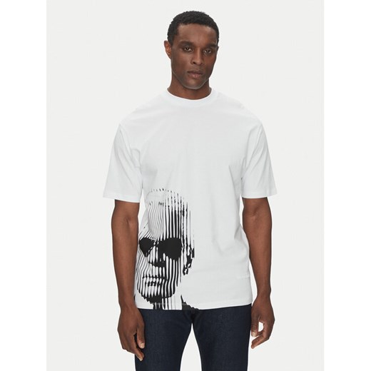 KARL LAGERFELD T-Shirt 755240 552225 Biały Oversize ze sklepu MODIVO w kategorii T-shirty męskie - zdjęcie 182689471