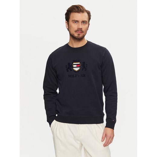 Tommy Hilfiger Bluza Icon MW0MW38349 Granatowy Regular Fit ze sklepu MODIVO w kategorii Bluzy męskie - zdjęcie 182689523