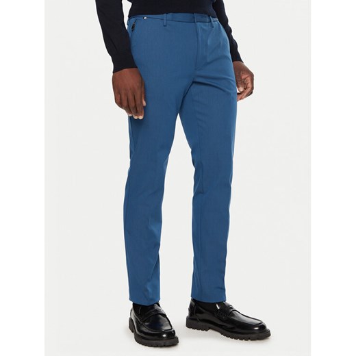 Boss Spodnie materiałowe Kaito1_T 50487754 Niebieski Slim Fit ze sklepu MODIVO w kategorii Spodnie męskie - zdjęcie 182689643