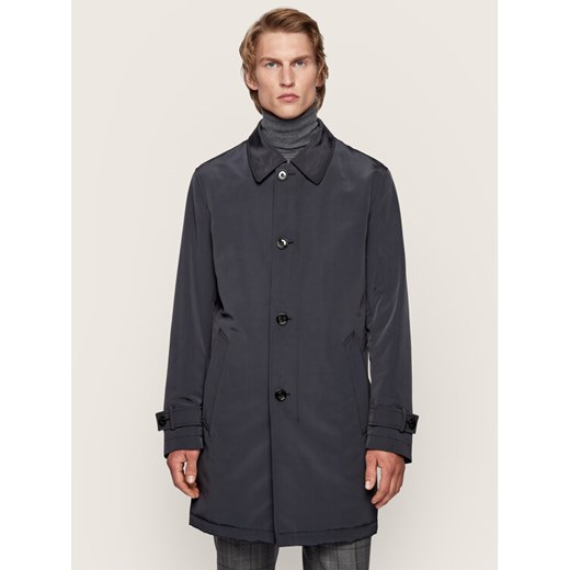 Boss Płaszcz przejściowy Dain 4 50436691 Granatowy Regular Fit ze sklepu MODIVO w kategorii Płaszcze męskie - zdjęcie 182689763