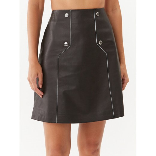 Boss Spódnica skórzana Seminta 50495166 Czarny Regular Fit 34 MODIVO