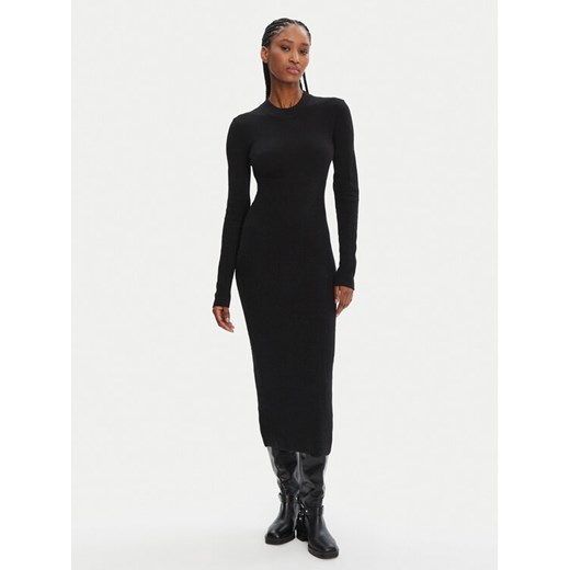 STAUD Sukienka dzianinowa Ramona R24F2208WN Czarny Slim Fit ze sklepu MODIVO w kategorii Sukienki - zdjęcie 182689871