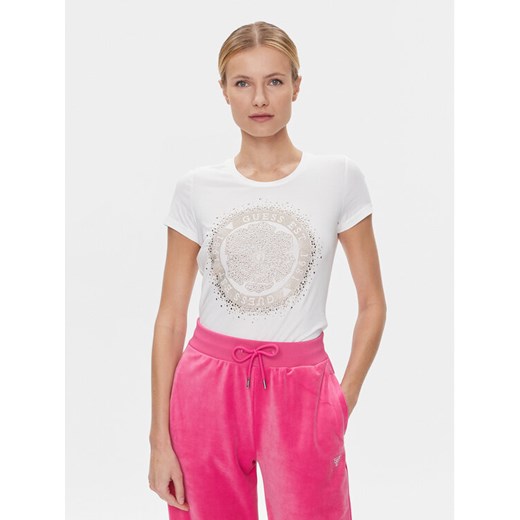 Guess T-Shirt Camelia W4RI47 J1314 Biały Slim Fit ze sklepu MODIVO w kategorii Bluzki damskie - zdjęcie 182689902