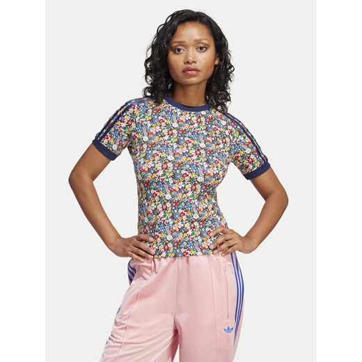 adidas T-Shirt Liberty London Cali JC7776 Kolorowy Slim Fit ze sklepu MODIVO w kategorii Bluzki damskie - zdjęcie 182689912