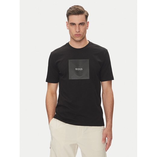 BOSS T-Shirt Logo 50538096 Czarny Regular Fit ze sklepu MODIVO w kategorii T-shirty męskie - zdjęcie 182689930