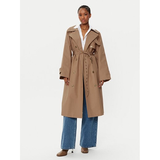 MICHAEL Michael Kors Trencz MR520FLDTY Beżowy Oversize ze sklepu MODIVO w kategorii Płaszcze damskie - zdjęcie 182689951