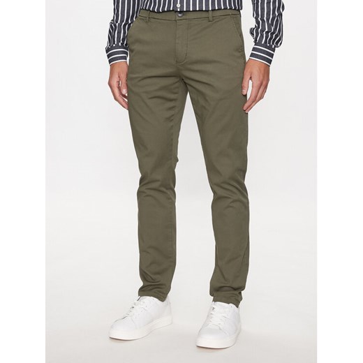 Lindbergh Chinosy 30-005044 Zielony Slim Fit ze sklepu MODIVO w kategorii Spodnie męskie - zdjęcie 182689990