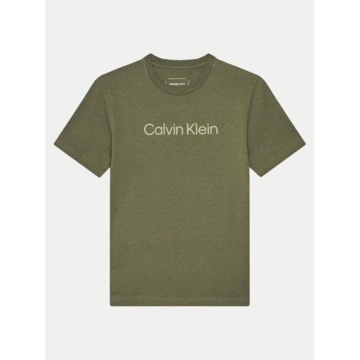 Calvin Klein Jeans T-Shirt IU0IU00682 Zielony Regular Fit ze sklepu MODIVO w kategorii T-shirty chłopięce - zdjęcie 182689992