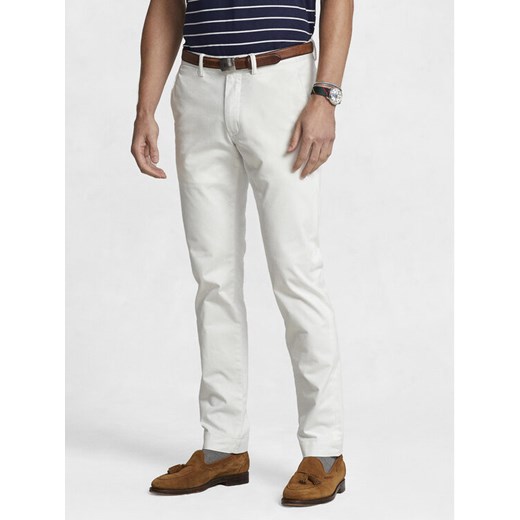 Polo Ralph Lauren Chinosy 710704176094 Biały Slim Fit ze sklepu MODIVO w kategorii Spodnie męskie - zdjęcie 182690073