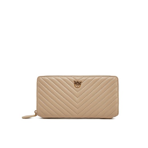 PINKO Duży Portfel Damski Ryder Zip Around AI 24-25 PCPL 100250 A0GK Beżowy ze sklepu MODIVO w kategorii Portfele damskie - zdjęcie 182690312