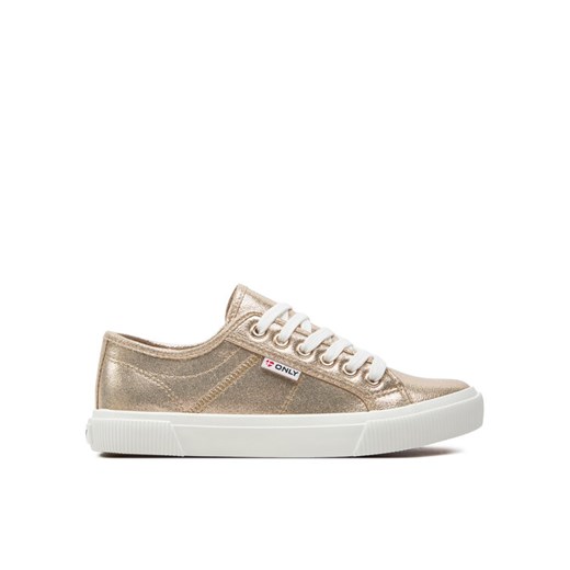 ONLY Shoes Tenisówki Nicola 15318574 Złoty ze sklepu MODIVO w kategorii Buty sportowe damskie - zdjęcie 182690371