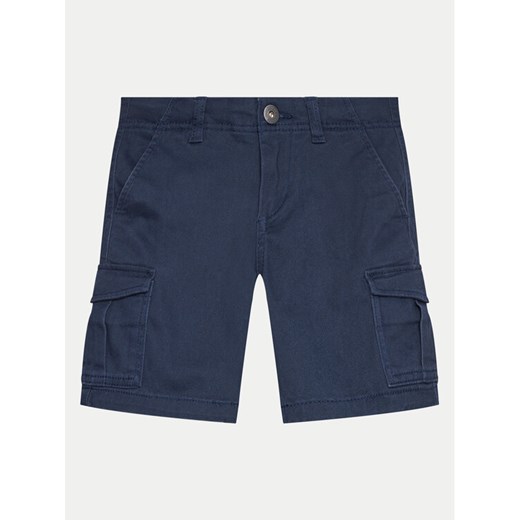 Jack&Jones Junior Szorty materiałowe 12182856 Granatowy Cargo Fit ze sklepu MODIVO w kategorii Spodenki chłopięce - zdjęcie 182690403