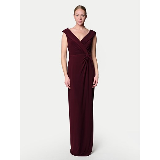 LAUREN RALPH LAUREN Sukienka wieczorowa 253863940018 Bordowy Slim Fit ze sklepu MODIVO w kategorii Sukienki - zdjęcie 182690431