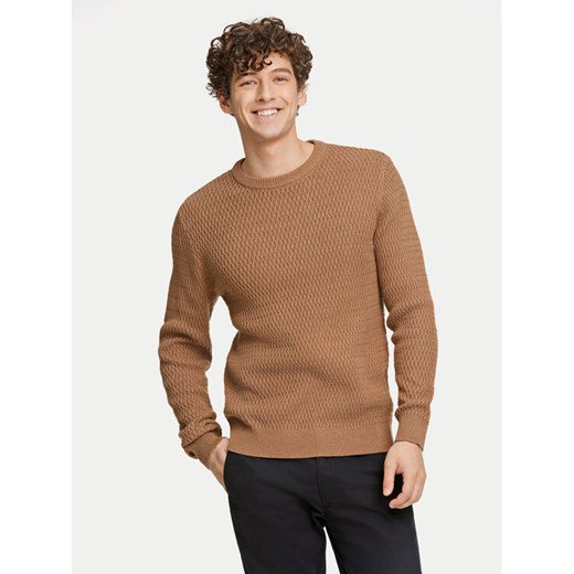 Lindbergh Sweter 30-804052 Beżowy Relaxed Fit ze sklepu MODIVO w kategorii Swetry męskie - zdjęcie 182690462