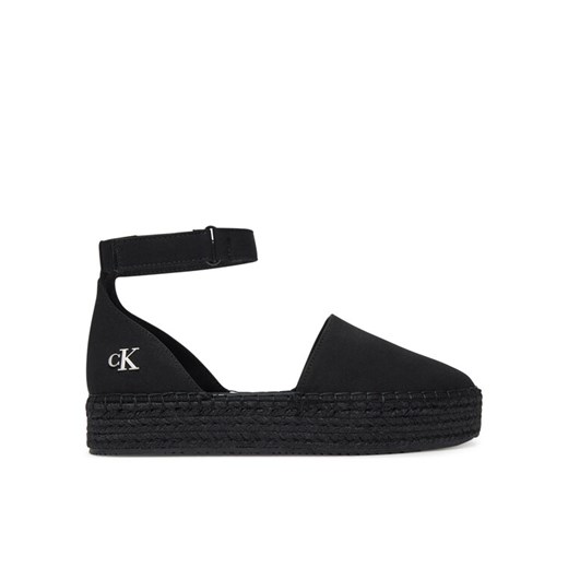 Calvin Klein Jeans Espadryle Flatform Espadrille Sling Mg YW0YW01735 Czarny ze sklepu MODIVO w kategorii Espadryle damskie - zdjęcie 182690471