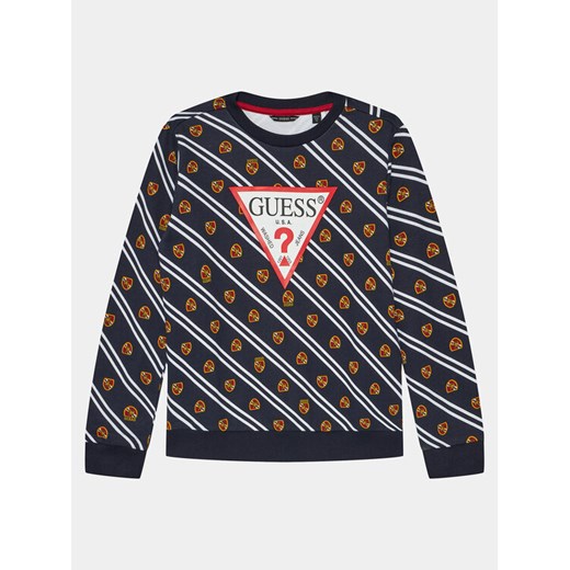 Guess Bluza L4RQ01 KA6R3 Granatowy Regular Fit ze sklepu MODIVO w kategorii Bluzy chłopięce - zdjęcie 182690520